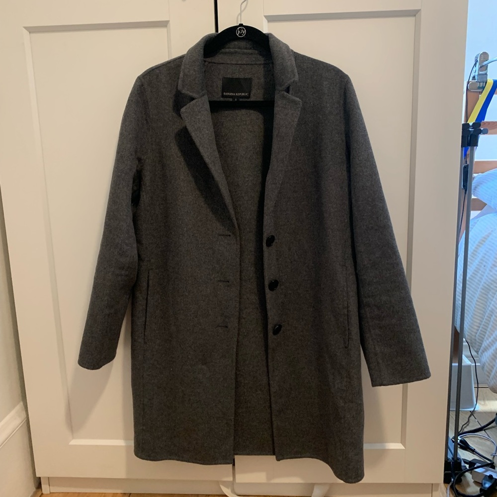 Banana Republic Grey Wool Coat